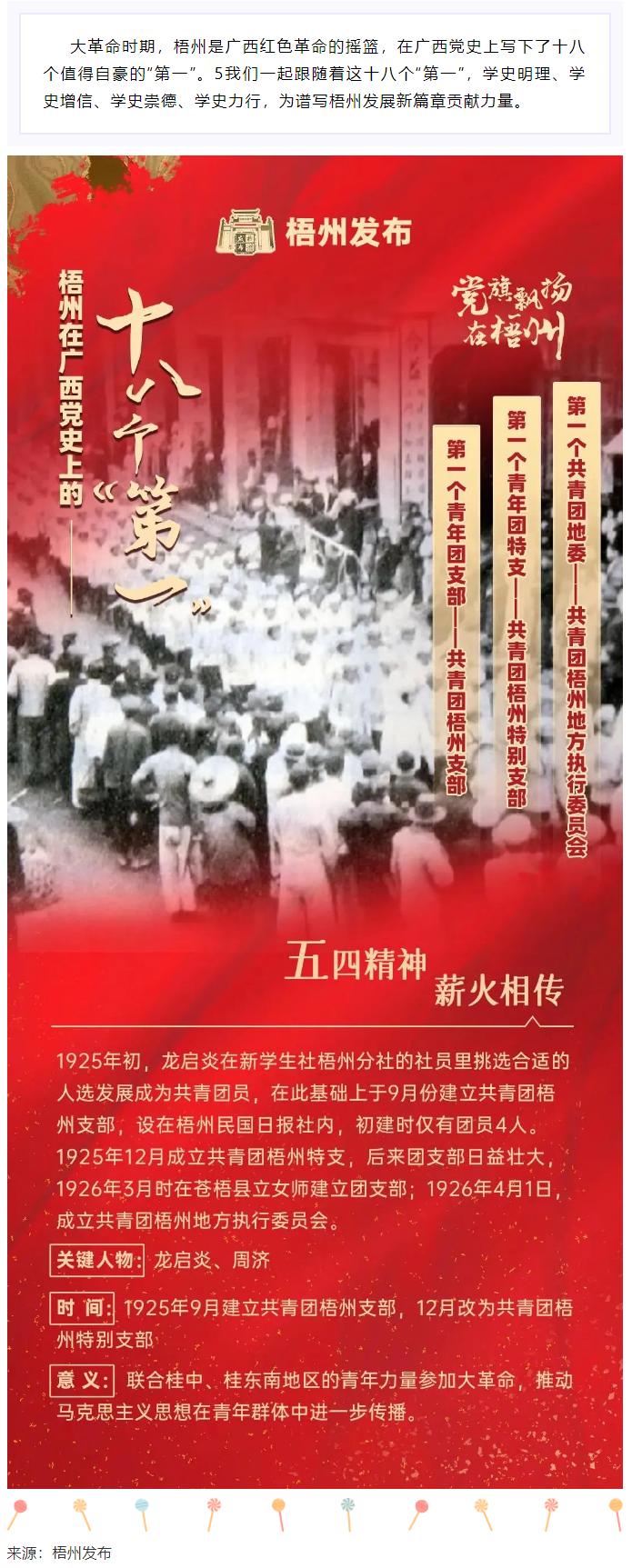 【職工學(xué)黨史】梧州的18個“第一”之⑾丨廣西第一個共青團地委、第一個青年團特支、第一個青年團支部.png