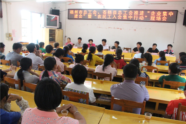 梧州市總工會、蒼梧縣總工會推進“企業(yè)集中建會”暨“農(nóng)民工入會集中行動現(xiàn)場會.jpg